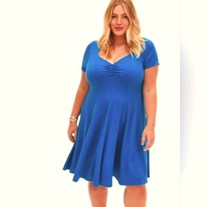 Mini Slub Rib Fluted Dress Torrid Size 1